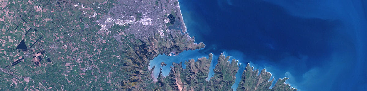 Christchurch from space. Credit: NASA.