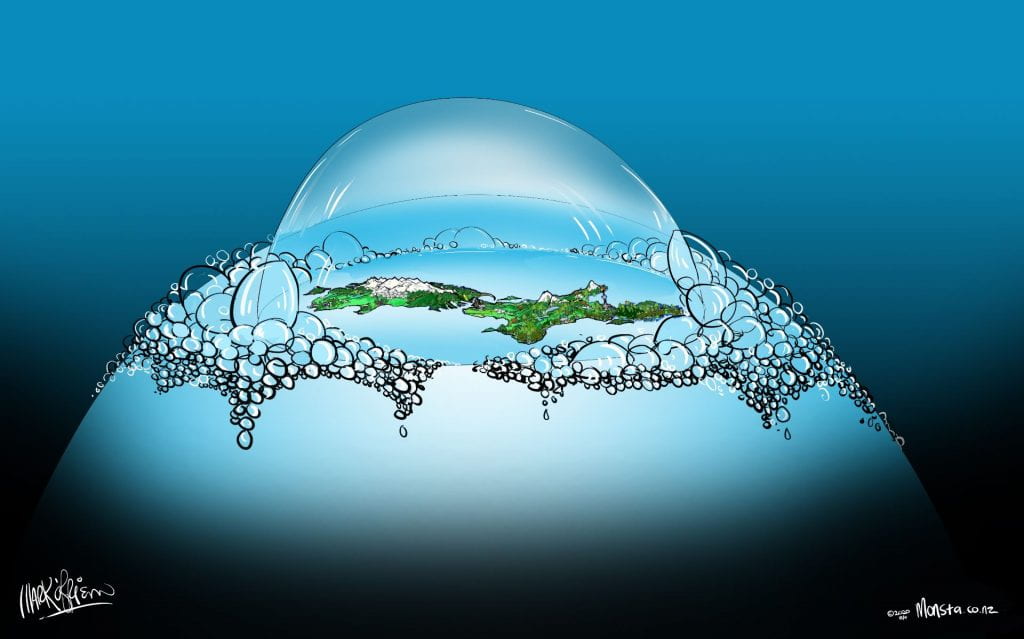 NZ bubble cartoon by Mark O'Brien